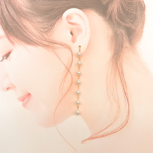 02 SWAROVSKI CRYSTAL PEARLS EARRINGS 純白施華洛世奇珍珠耳環02