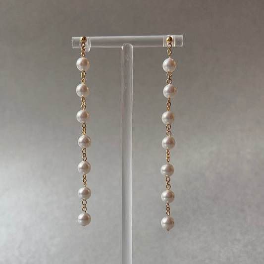02 SWAROVSKI CRYSTAL PEARLS EARRINGS 純白施華洛世奇珍珠耳環02