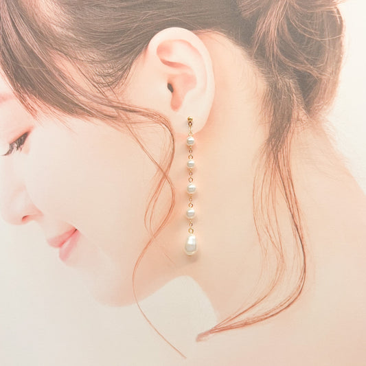 03 SWAROVSKI CRYSTAL PEARLS EARRINGS 純白施華洛世奇珍珠耳環03