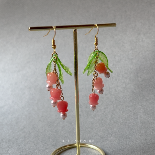 PINK FLOWERS EARRINGS