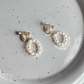 14K GOLD-PLATED CLIP-ON EARRINGS WITH FRESHWATER PEARLS 淡水珍珠無痛耳夾