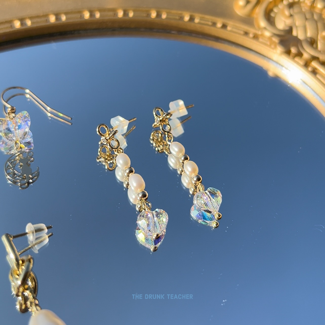 STARRY LOVE EARRINGS 星夢愛心耳環