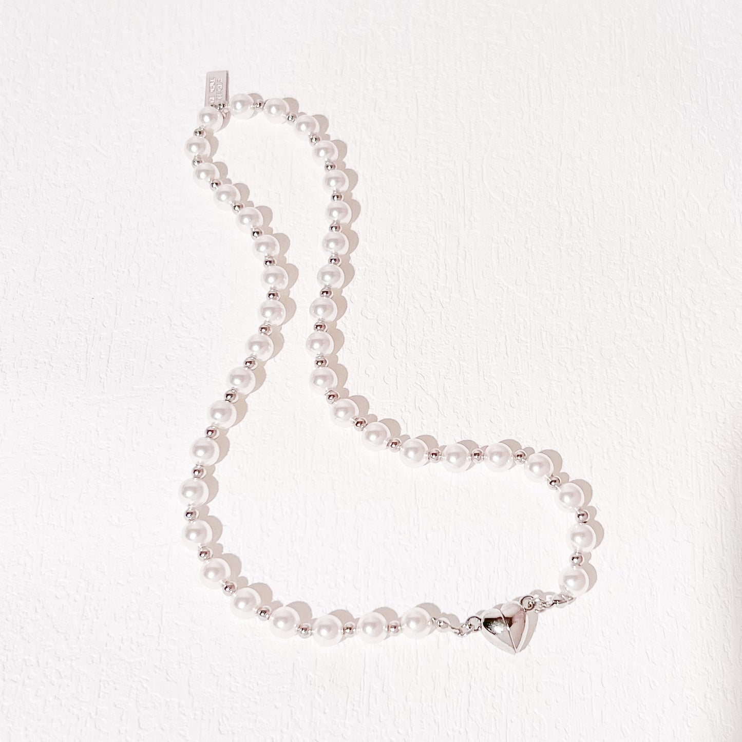 SWAROVSKI CRYSTAL PEARLS NECKLACE 心形磁力扣珍珠頸鍊