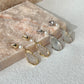 14K GOLD-PLATED EARRINGS WITH MOTHER-OF PEARL PENDANT     淡水珍珠貝殼片吊墜耳環