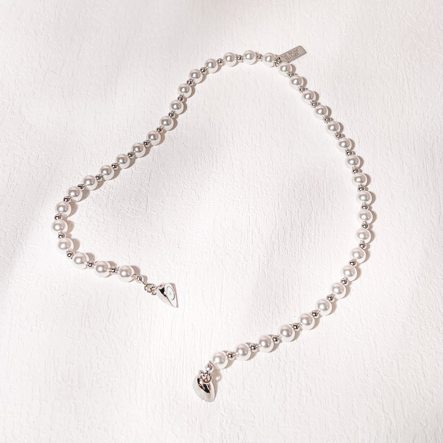 SWAROVSKI CRYSTAL PEARLS NECKLACE 心形磁力扣珍珠頸鍊
