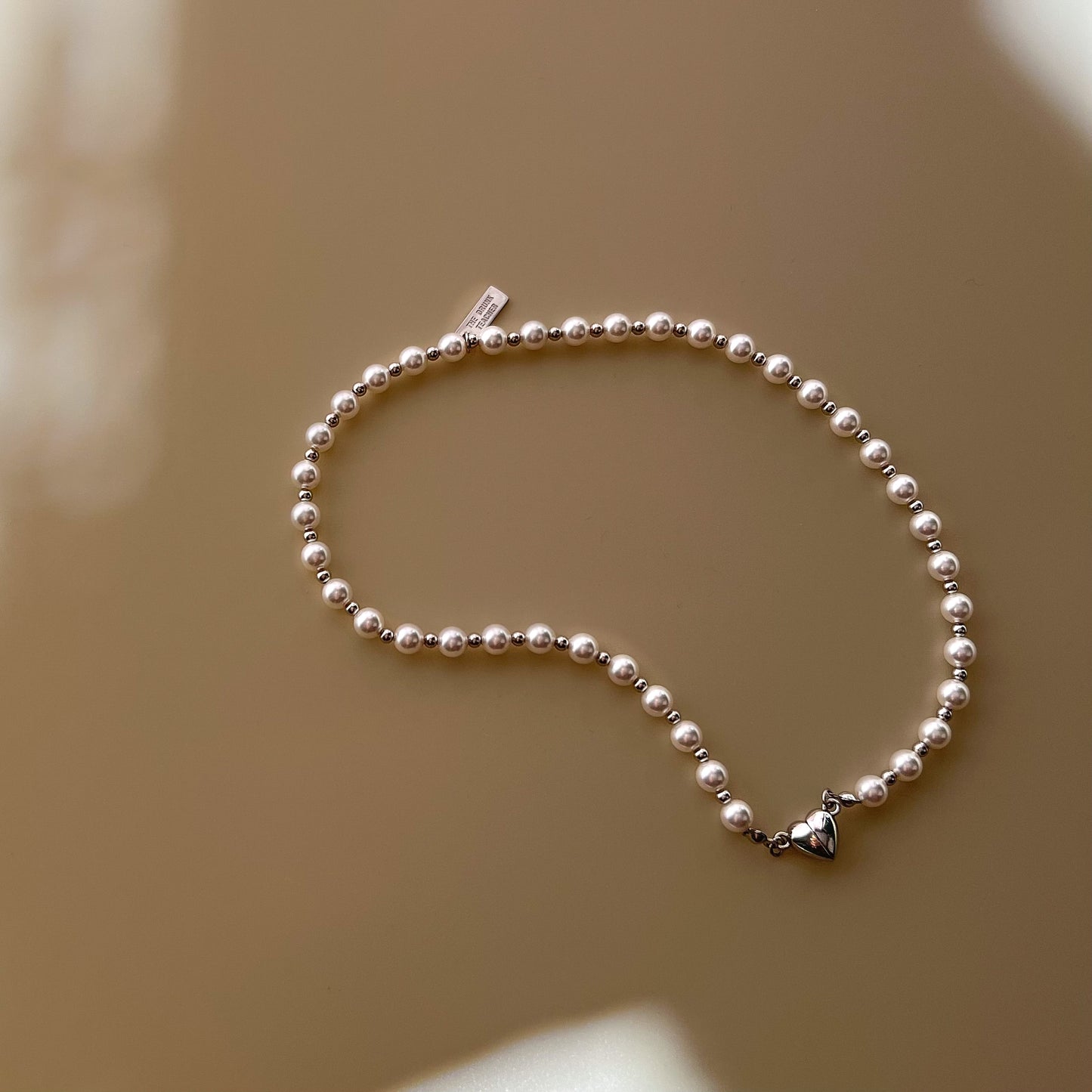 SWAROVSKI CRYSTAL PEARLS NECKLACE 心形磁力扣珍珠頸鍊