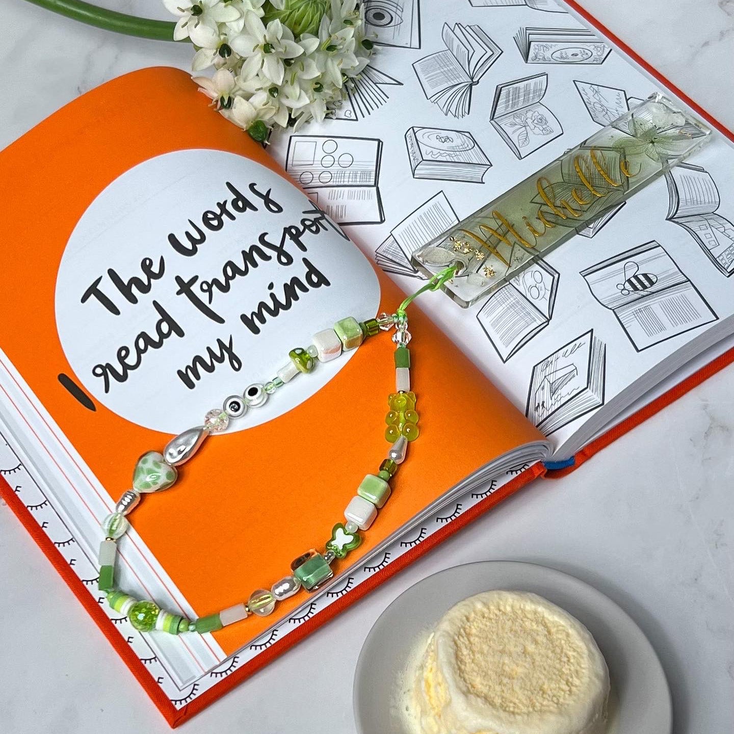AVOCADO CRÈME BRÛLÉE STRAP WITH BOOKMARK