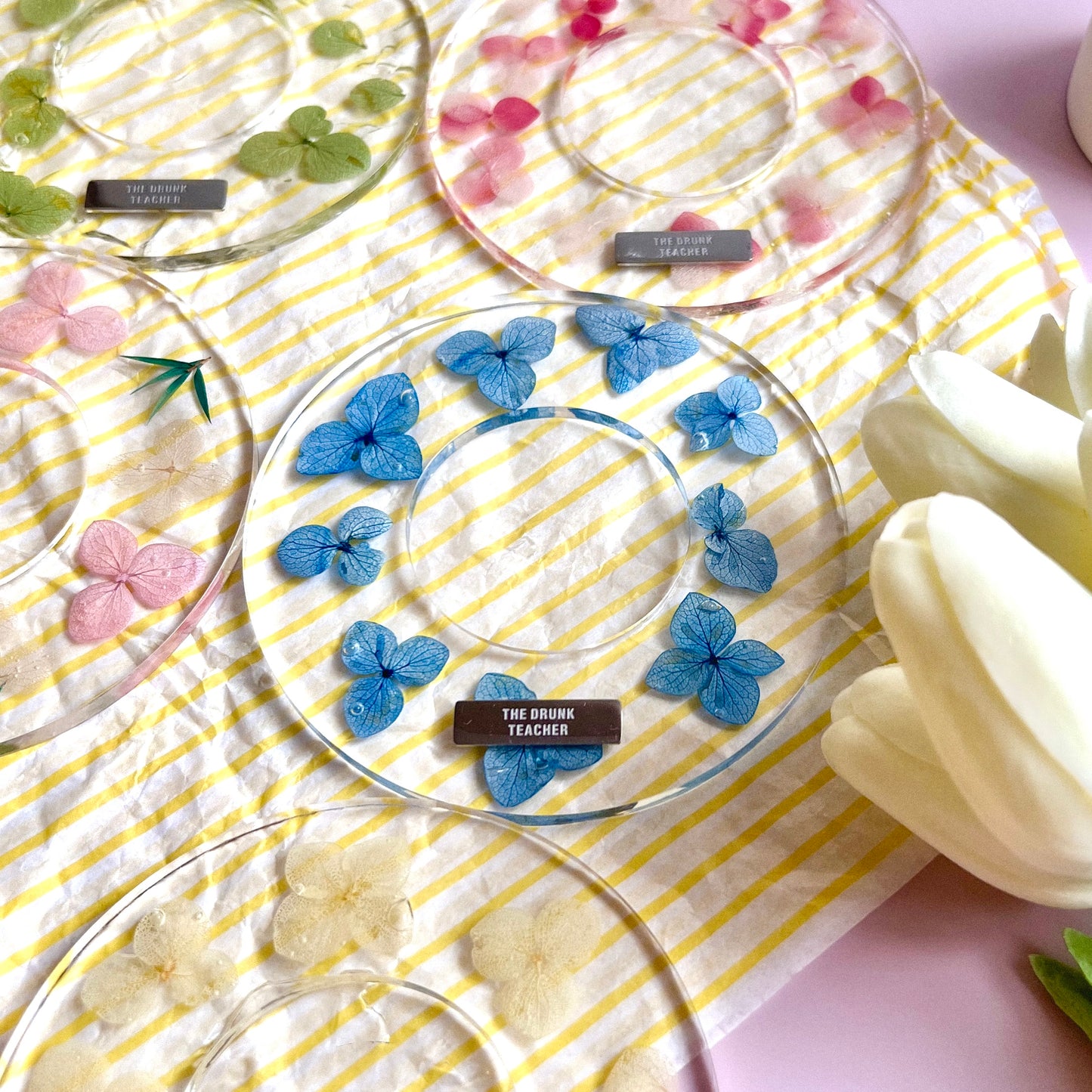 THE DRUNK LED FLORAL COASTER           LED 發光乾花系列杯墊