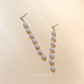 LAVENDER SWAROVSKI CRYSTAL PEARLS EARRINGS 薰衣草色珍珠耳環